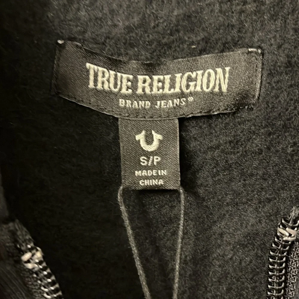 True Religion Buddha Graphic Zip Hoodie Y2K Streetwear Black Red NWT Small
